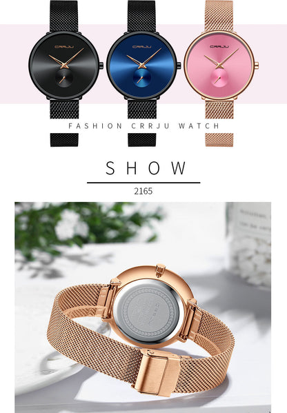 Luxury Casual Simple Ladies Daily Dress Mesh Minimalist Waterproof Quartz Wristwatch The Clothing Company Sydney