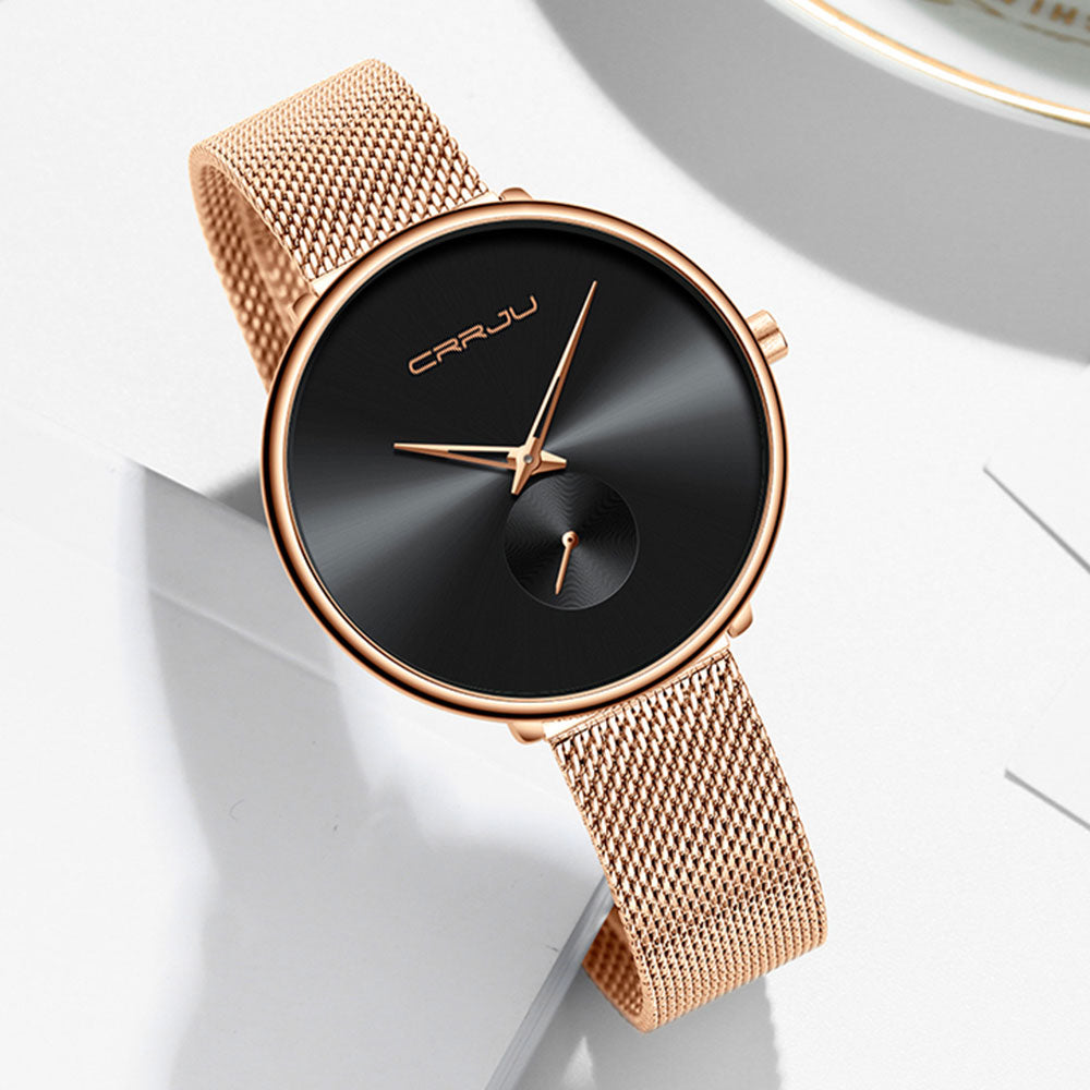Luxury Casual Simple Ladies Daily Dress Mesh Minimalist Waterproof Quartz Wristwatch The Clothing Company Sydney