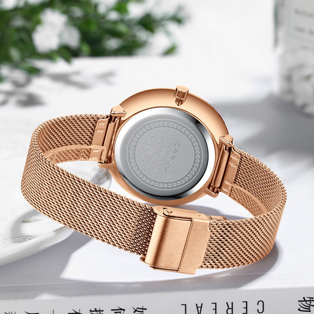 Luxury Casual Simple Ladies Daily Dress Mesh Minimalist Waterproof Quartz Wristwatch The Clothing Company Sydney