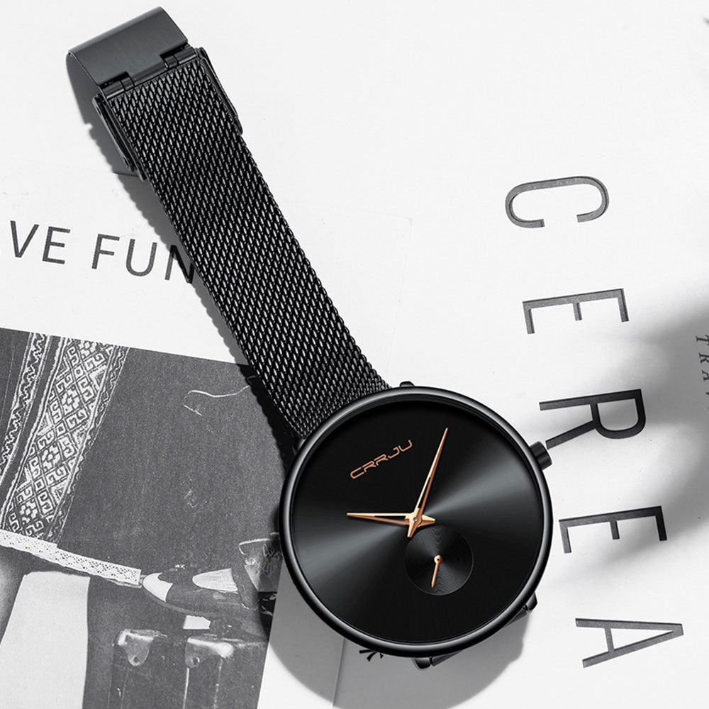 Luxury Casual Simple Ladies Daily Dress Mesh Minimalist Waterproof Quartz Wristwatch The Clothing Company Sydney