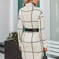 Elegant knitted Long sleeve turtleneck plaid Winter straight chic pullover sweater dress The Clothing Company Sydney