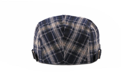 Casual Cotton Plaid Flat Adjustable Beret Flay Ivy News Boy Cap The Clothing Company Sydney