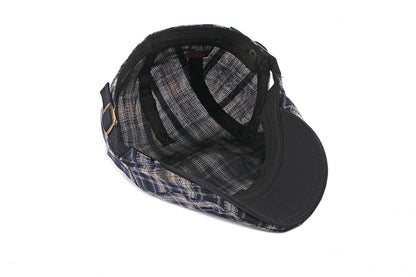 Casual Cotton Plaid Flat Adjustable Beret Flay Ivy News Boy Cap The Clothing Company Sydney