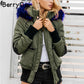 Hooded Fur Waist Length Zipper Front Bomber Jacket in 3 Colours The Clothing Company Sydney