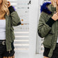 Hooded Fur Waist Length Zipper Front Bomber Jacket in 3 Colours The Clothing Company Sydney