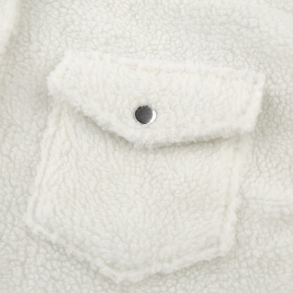 Autumn Winter Coat Women's Fleece Shaggy Warm Cropped Overcoat Single Breasted Outwear Jacket The Clothing Company Sydney