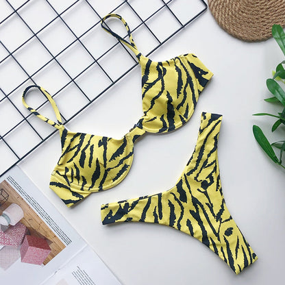 2 Piece Brazilian Push Up Underwire Swimming Bathing Suit Beachwear Bikini Set The Clothing Company Sydney