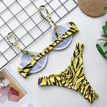 2 Piece Brazilian Push Up Underwire Swimming Bathing Suit Beachwear Bikini Set The Clothing Company Sydney