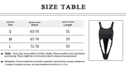 Black Solid Sexy High Street Bodysuit Hollow Out Buckle Sleeveless Backless Ladies Suspenders Bodysuit The Clothing Company Sydney