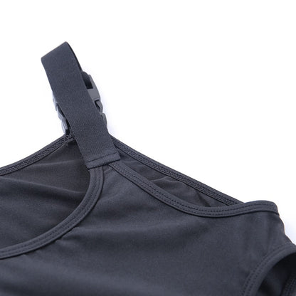 Black Solid Sexy High Street Bodysuit Hollow Out Buckle Sleeveless Backless Ladies Suspenders Bodysuit The Clothing Company Sydney