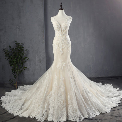 Appliques Tulle Mermaid Luxury Wedding Dress The Clothing Company Sydney