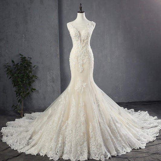 Appliques Tulle Mermaid Luxury Wedding Dress The Clothing Company Sydney