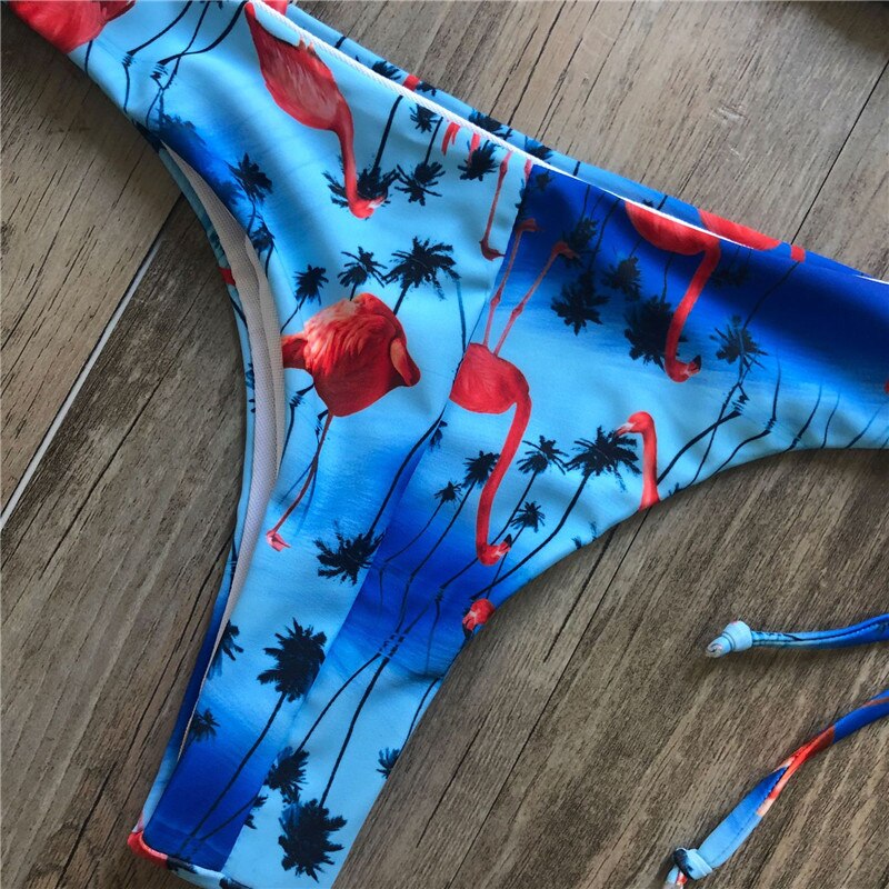 Floral print tassel swimwear Bandage swimsuit push up two pieces suit triangle bikini set bathing suit beach wear The Clothing Company Sydney