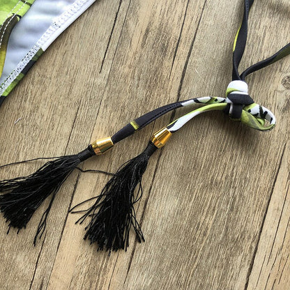 Floral print tassel swimwear Bandage swimsuit push up two pieces suit triangle bikini set bathing suit beach wear The Clothing Company Sydney