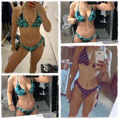 Floral print tassel swimwear Bandage swimsuit push up two pieces suit triangle bikini set bathing suit beach wear The Clothing Company Sydney