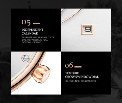 Luxury Crystal Watch Top Brand Rose Gold Steel Mesh Ladies Wrist Watches Bracelet Watch The Clothing Company Sydney