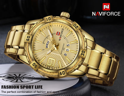 Luxury Brand  Men's Gold Watches Men's Waterproof Stainless Steel Quartz Watch The Clothing Company Sydney