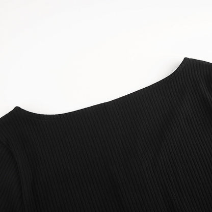 Autumn winter skinny button up long sleeve bodysuit The Clothing Company Sydney