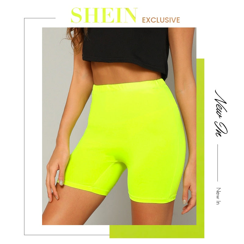 Solid Cycling High Waist Athleisure Crop Fitness Leggings Summer Ladies Casual Workout Leggings The Clothing Company Sydney