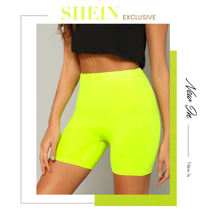 Solid Cycling High Waist Athleisure Crop Fitness Leggings Summer Ladies Casual Workout Leggings The Clothing Company Sydney