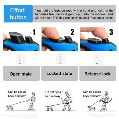 3M/5M Retractable Dog Leash Automatic Rope Pet Running Walking Extending Lead For Small Medium Dogs The Clothing Company Sydney