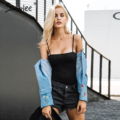 Embroidery faux leather coat Motorcycle zipper wine red leather jacket women Fashion cool outerwear winter jacket The Clothing Company Sydney