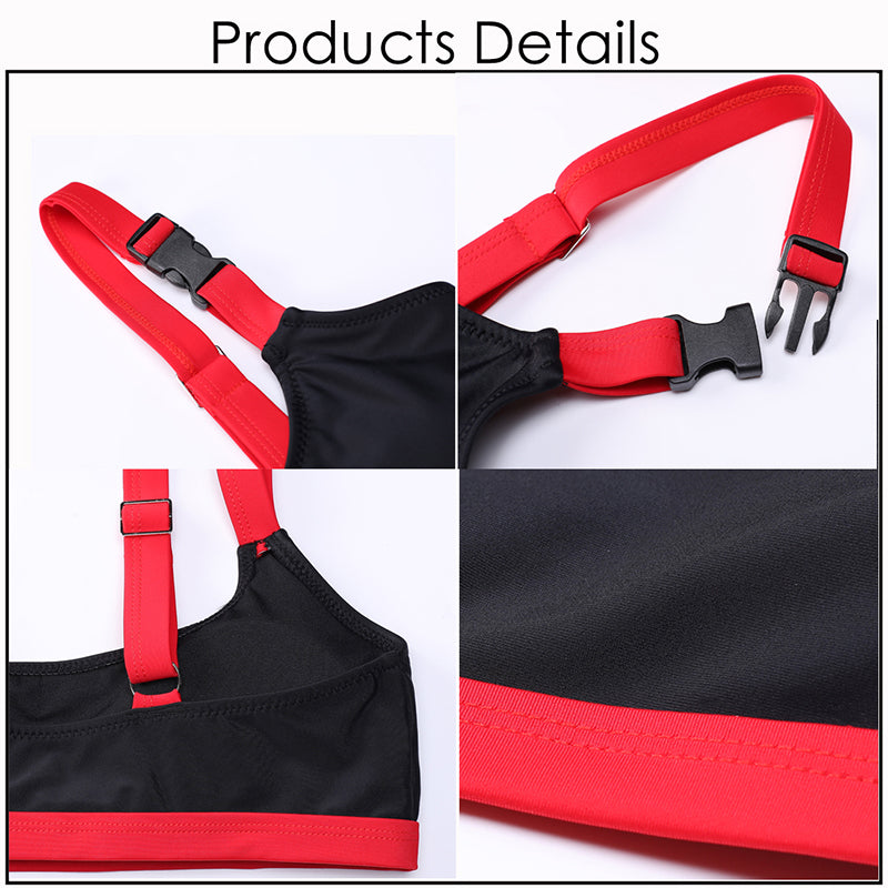 2 Piece Bandage Bralette Top High Cut Swimsuit  Black Red Swimwear Bikini The Clothing Company Sydney