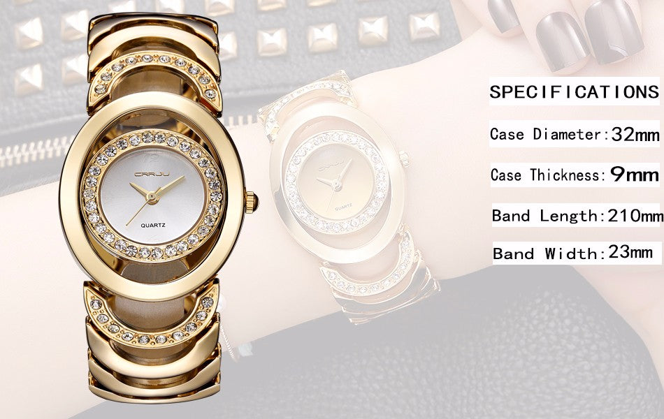 Ladies' Luxury Brand bracelet  Stainless Steel Rhinestone Quartz Watch The Clothing Company Sydney