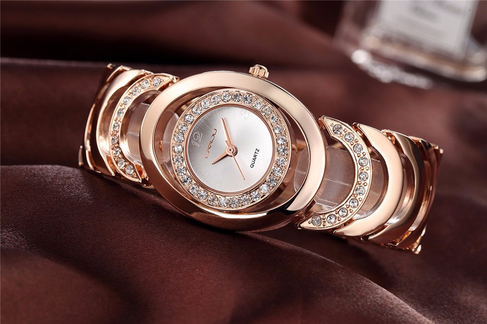 Ladies' Luxury Brand bracelet  Stainless Steel Rhinestone Quartz Watch The Clothing Company Sydney