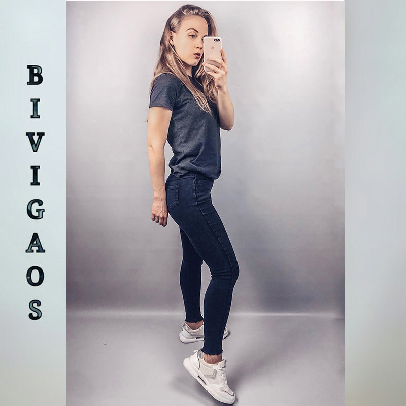 Spring Embroidered Letters Washed Jeans Leggings Skinny Slim Woven Pencil Pants Jeans Jeggings The Clothing Company Sydney