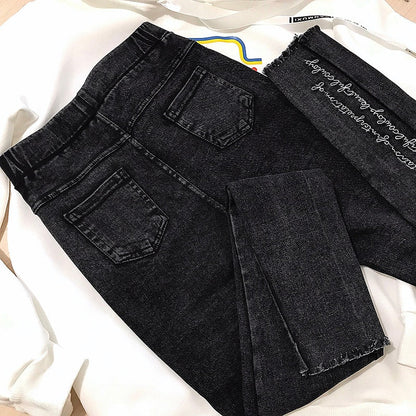 Spring Embroidered Letters Washed Jeans Leggings Skinny Slim Woven Pencil Pants Jeans Jeggings The Clothing Company Sydney