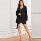 Black Notch Collar Double Breasted D-ring Belted Coat Solid Coat And Jackets Ladies Outerwear The Clothing Company Sydney