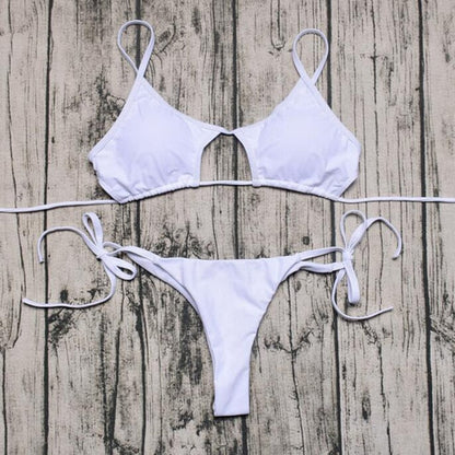 2 Piece Push Up Bra Top Padded String Thong Bikini Low Waist Swimsuit Swimwear The Clothing Company Sydney