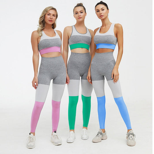 2 Piece Sports Suits Set Yoga Sets Gym Fitness Athletic Pants Sportswear Leggings Bra Seamless Sports Active The Clothing Company Sydney