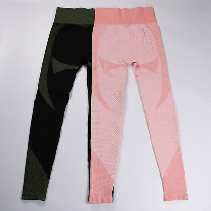 2 Piece Sports Yoga Gym Fitness Leggings Sportswear Seamless Athletic Long Sleeve Zip Up Top Set The Clothing Company Sydney