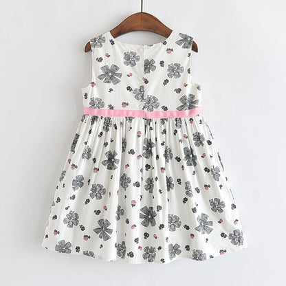 Summer Brand New Floral Lace Silk Dress Fashion Girls Round Neck Flying Sleeve Dress The Clothing Company Sydney