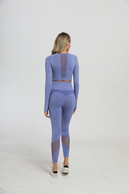 2 Piece Sports Yoga Sets Gym Fitness Athletic Pants Leggings Sportswear Seamless Long Sleep Top Set The Clothing Company Sydney