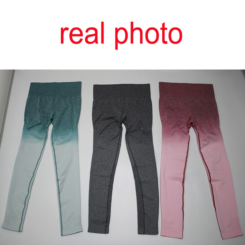 2 Piece Sports Yoga Sets Gym Fitness Athletic Ombre Pants Sportswear Leggings Shirt Seamless Sports Active The Clothing Company Sydney