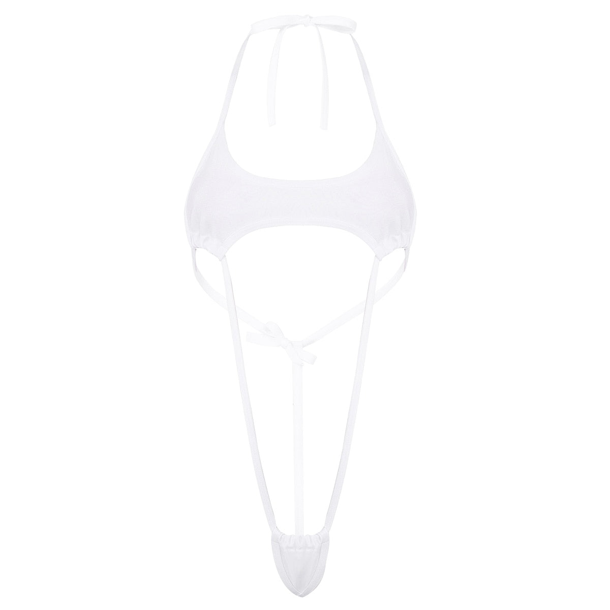 One piece Halter Neck Backless Adjustable G-string T String Slingshot Thong Bodysuit NTrikini Monokini Swimwear The Clothing Company Sydney