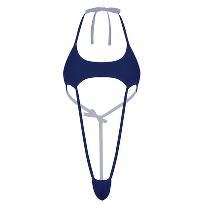 One piece Halter Neck Backless Adjustable G-string T String Slingshot Thong Bodysuit NTrikini Monokini Swimwear The Clothing Company Sydney