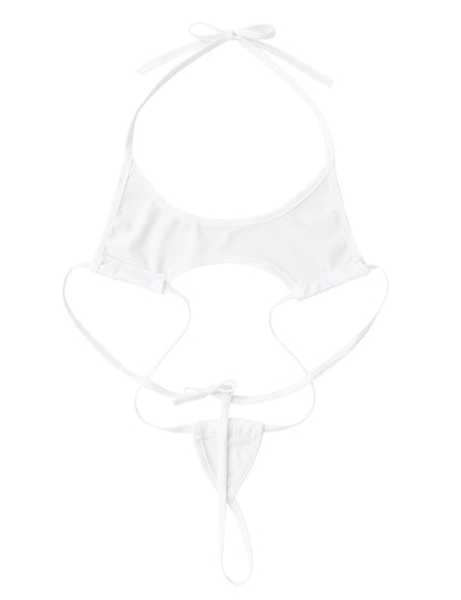 One piece Halter Neck Backless Adjustable G-string T String Slingshot Thong Bodysuit NTrikini Monokini Swimwear The Clothing Company Sydney