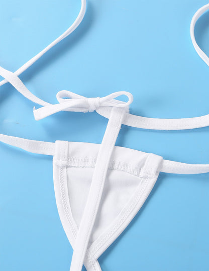 One piece Halter Neck Backless Adjustable G-string T String Slingshot Thong Bodysuit NTrikini Monokini Swimwear The Clothing Company Sydney