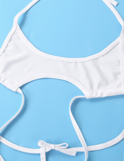 One piece Halter Neck Backless Adjustable G-string T String Slingshot Thong Bodysuit NTrikini Monokini Swimwear The Clothing Company Sydney