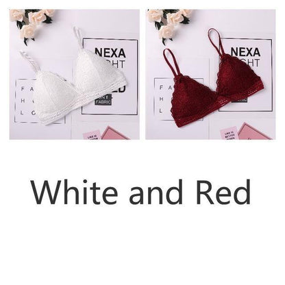 French Style Bralette Seamless Deep V Lace Wireless Thin Underwear Lingerie Soft Bras The Clothing Company Sydney