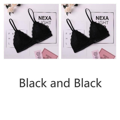 French Style Bralette Seamless Deep V Lace Wireless Thin Underwear Lingerie Soft Bras The Clothing Company Sydney