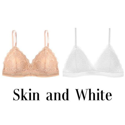 French Style Bralette Seamless Deep V Lace Wireless Thin Underwear Lingerie Soft Bras The Clothing Company Sydney