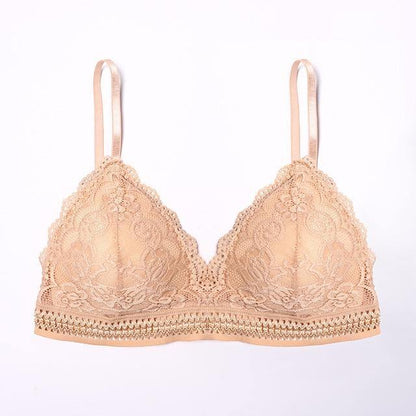 French Style Bralette Seamless Deep V Lace Wireless Thin Underwear Lingerie Soft Bras The Clothing Company Sydney