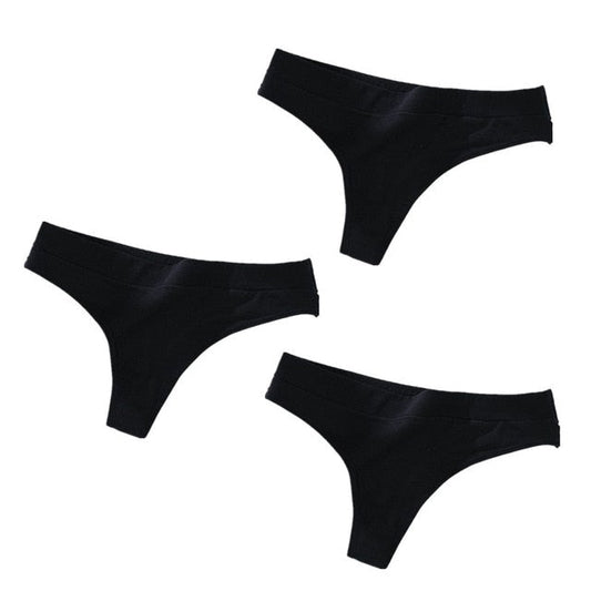 3 pack Thong Panties String Underwear Briefs Sexy Lingerie Pants Intimate Ladies Low-Rise G-String The Clothing Company Sydney