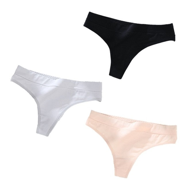 3 pack Thong Panties String Underwear Briefs Sexy Lingerie Pants Intimate Ladies Low-Rise G-String The Clothing Company Sydney