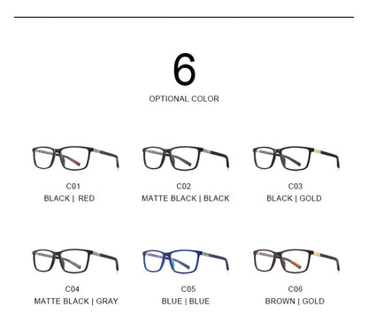 Designer Mens Luxury Acetate Glasses Frame Myopia Prescription Eyeglasses Spring Hinge Silicone Temple Tip Frames The Clothing Company Sydney